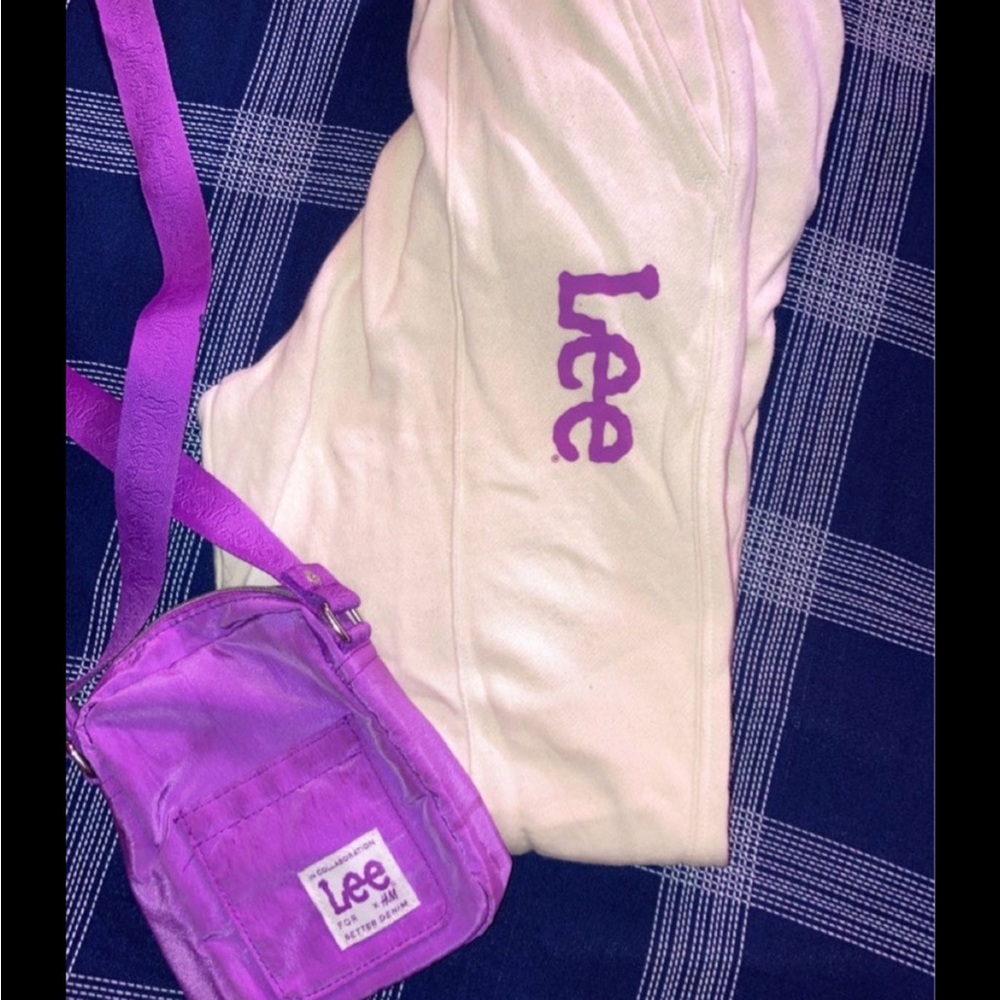 Lee × H&M collab off white joggers
